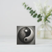 yin yang vierkante visitekaartje (Staand voorkant)