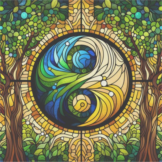 Yin Yang Vinyl Sticker (Voorkant)