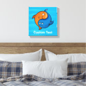 Yin Yang Vis Cartoon Canvas Afdruk (Insitu (Slaapkamer))