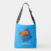 Yin Yang Vis Cartoon Crossbody Tas (Voorkant)