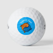 Yin Yang Vis Cartoon Golfballen (Voorkant)
