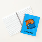 Yin Yang Vis Cartoon Notitieboek (Binnen)