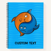 Yin Yang Vis Cartoon Notitieboek (Voorkant)