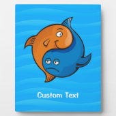 Yin Yang Vis Cartoon Plaque Fotoplaat (Voorkant)