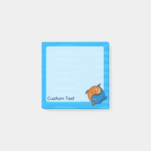 Yin Yang Vis Cartoon Post-it® Notes (Voorkant)
