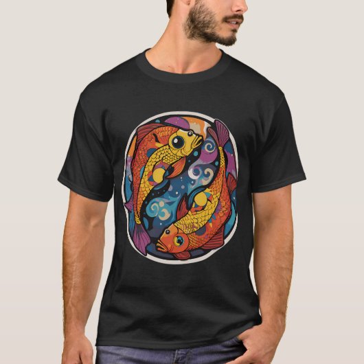 Yin yang vis! t-shirt (Voorkant)