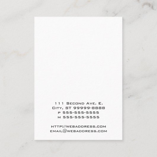 Yin Yang Visitekaartje (Achterkant)