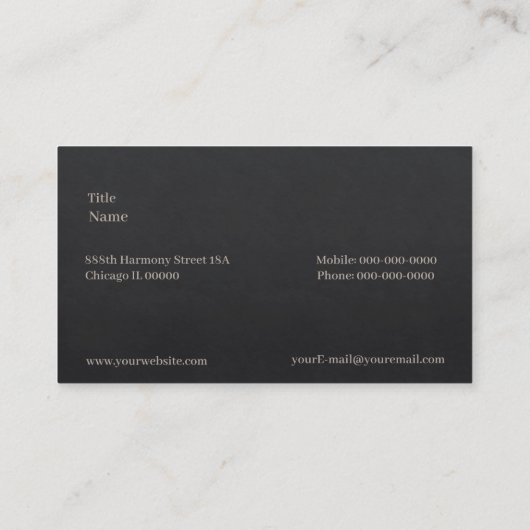 Yin Yang Visitekaartje (Achterkant)