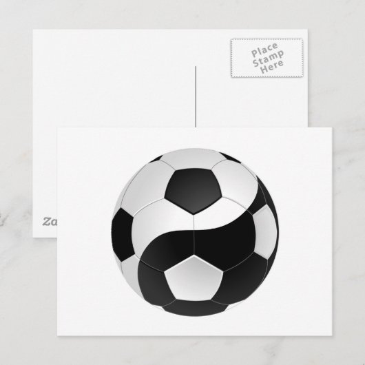 Yin Yang voetbal Briefkaart (Voorkant / Achterkant)