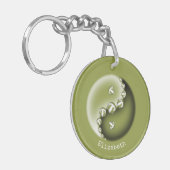 yin yang volleybal douanenaam duffle label sleutelhanger (Voorkant Links)