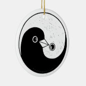 Yin Yang vrede duikt kerstdecoratie Keramisch Ornament (Rechts)
