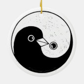 Yin Yang vrede duikt kerstdecoratie Keramisch Ornament (Achterkant)
