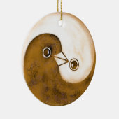 Yin Yang vredesduven keramische decoratie (Rechts)
