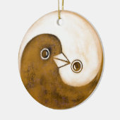 Yin Yang vredesduven keramische decoratie (Links)