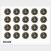 Yin Yang Vredesteken  Ronde Sticker (Vel)