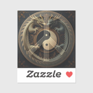 Yin Yang Vredesteken Sticker