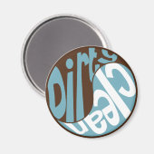 Yin Yang Vuil Schoon Vaatwasser Magnet Bruin/Blauw (Voorkant / Achterkant)