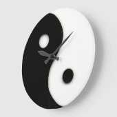 Yin & Yang Wall Clock Black & White Grote Klok (Hoek)