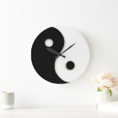 Yin & Yang Wall Clock Black & White Grote Klok (Huis)