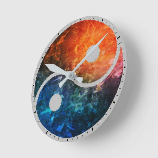 Yin Yang Wall Clock Ronde Klok (Hoek)