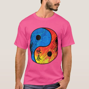 Yin Yang Water en vuur Kung Fu Wing Chun T-shirt