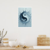 Yin Yang Water Splash Poster (Keuken)