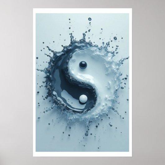 Yin Yang Water Splash Poster (Voorkant)