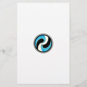 Yin Yang Waves Briefpapier (Voorkant)