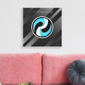 Yin Yang Waves Canvas Afdruk (Insitu (Woonkamer))