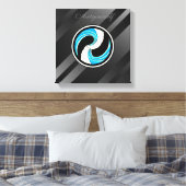 Yin Yang Waves Canvas Afdruk (Insitu (Slaapkamer))