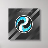 Yin Yang Waves Canvas Afdruk (Voorkant)
