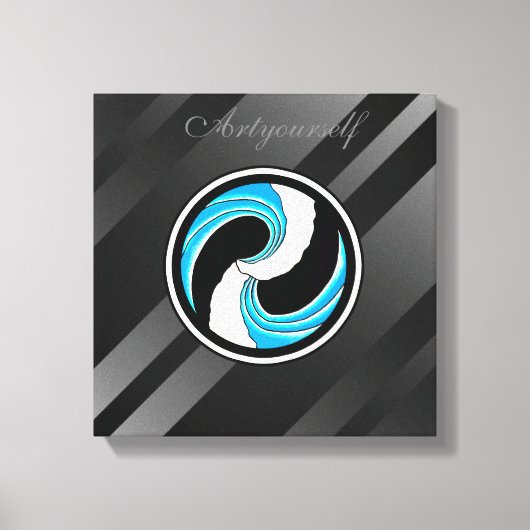 Yin Yang Waves Canvas Afdruk (Voorkant)