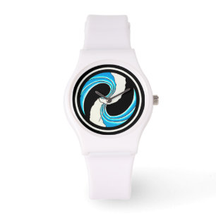 Yin Yang Waves Horloge