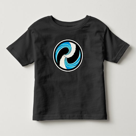 Yin Yang Waves Kinder Shirts (Voorkant)