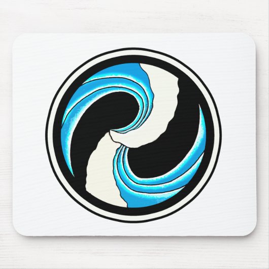 Yin Yang Waves Muismat (Voorkant)
