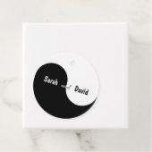 Yin Yang Wedding Zwart & Wit Bruid & Bruidegom Nam Bedankjes Labels (In situ)