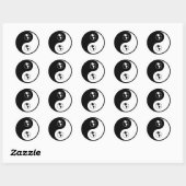 Yin Yang Wereldheerschappij Ronde Sticker (Vel)