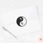 Yin Yang Wereldheerschappij Ronde Sticker (Envelop)