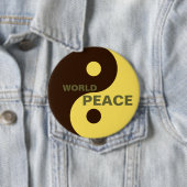 yin yang wereldvrede ronde button 4,0 cm (In situ)