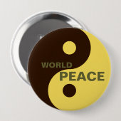 yin yang wereldvrede ronde button 4,0 cm (Voorkant /achterkant)