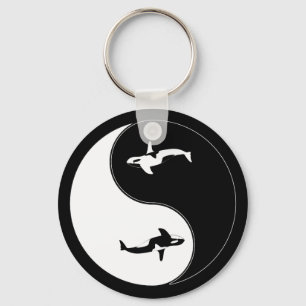 Yin Yang Whale Sleutelhanger