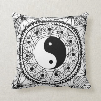 Yin & Yang White Kussen
