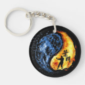 Yin Yang - Wing Chun "Kung Fu" IP Man Linage Sleutelhanger (Voorkant)