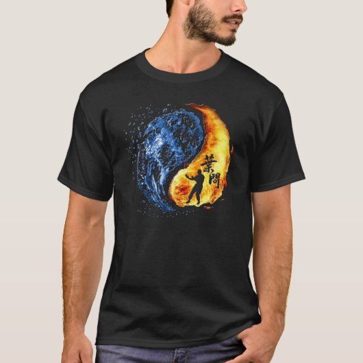 Yin Yang - Wing Chun "KungFu" IP-Man T-shirt (Voorkant)