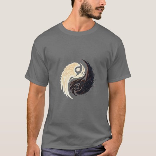 Yin-Yang Wing Emblem T-Shirt – Dark Fantasy (Voorkant)