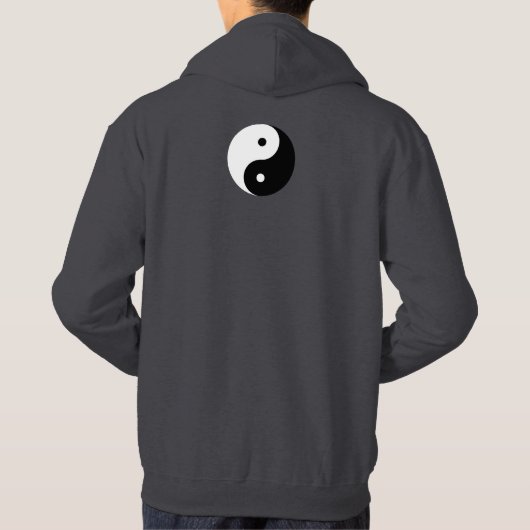 Yin Yang - wit zwart Hoodie (Achterkant)