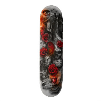 Yin Yang Wolf Skull Fantasy Deck Persoonlijk Skateboard