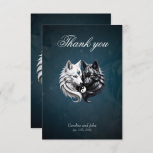 Yin Yang Wolven. Bedankkaart
