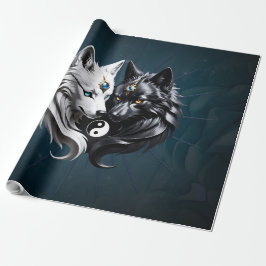 Yin Yang Wolven. Cadeaupapier
