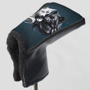 Yin Yang Wolven. Golfheadcover